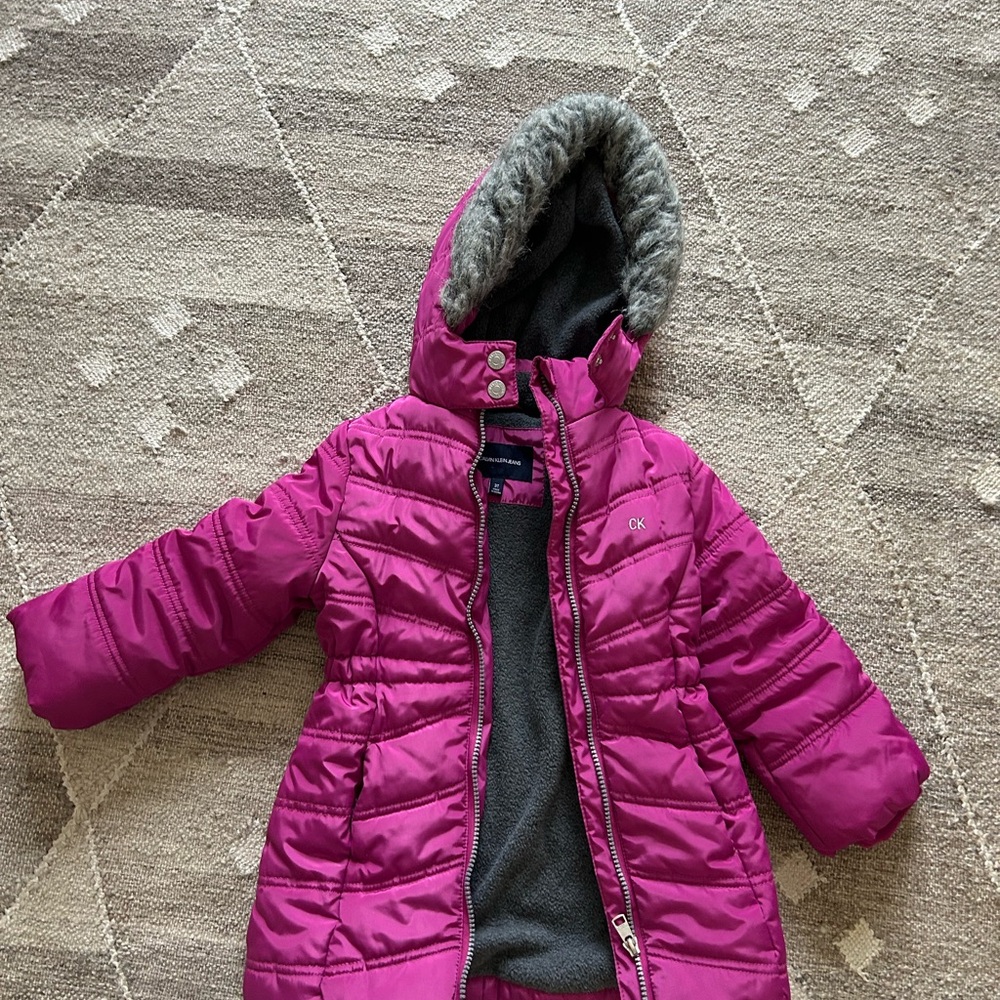 Girls Calvin Klein heavy puffer coat 3t